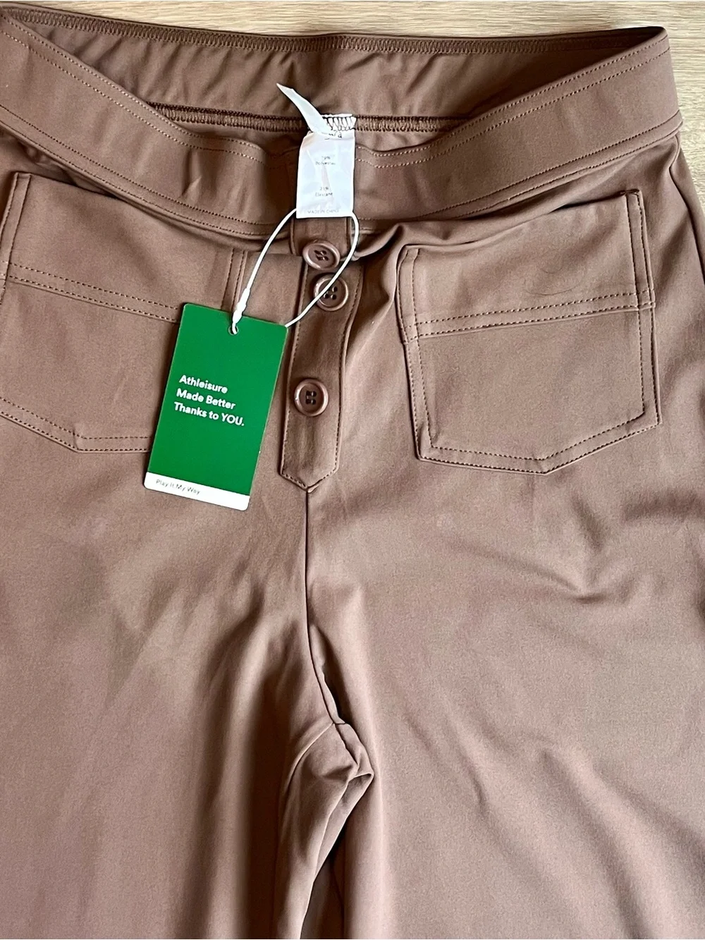 Halara DayStretch High Waisted Straight Leg Casual Pants in Brown Small - Picture 10 of 15